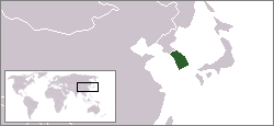Pietų Korėja žemėlapyje